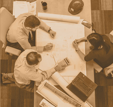 overhead view of meeting